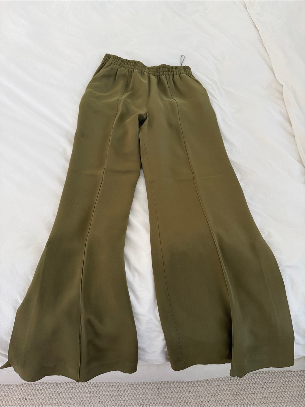 La Ligne Olive Green Wide-Leg Pants